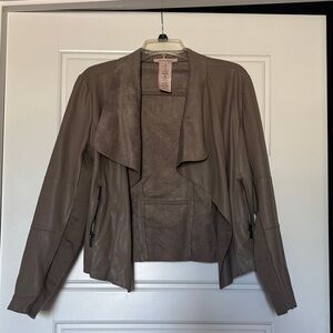 Philosophy Taupe Leather Jacket